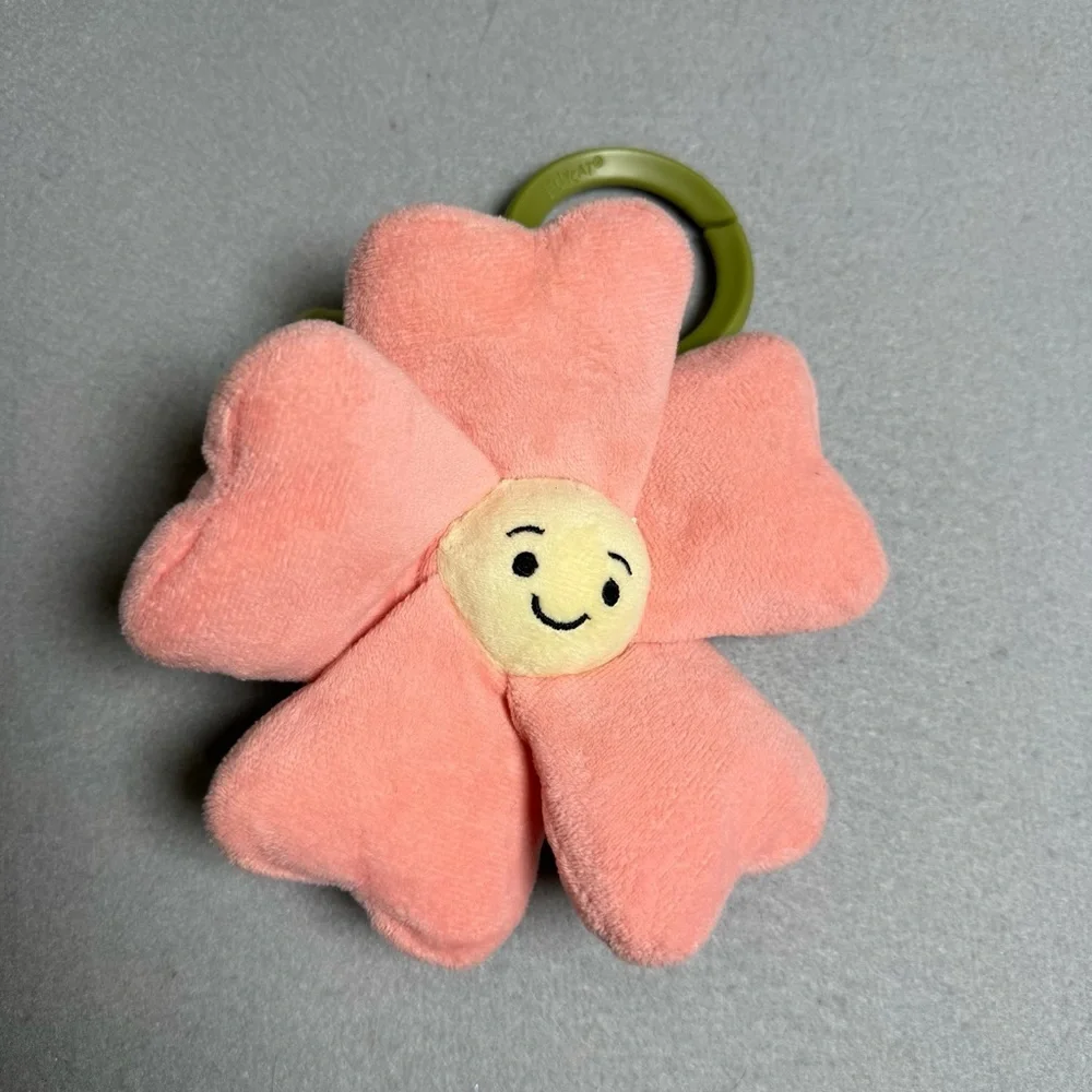 Jellycat Fleury Petunia Soother Lovey Security Blanket - Retired Pink Green Rare